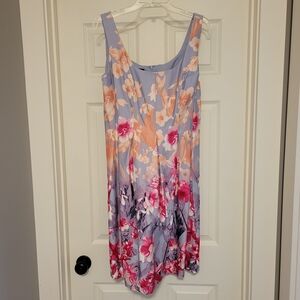 Nine West Fit & Flare Floral Dress - Lavender and Pink